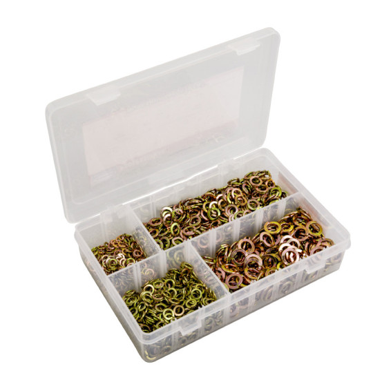 Coffret de 1200 rondelles fendues diam. 5 / 6 / 8 / 10mm