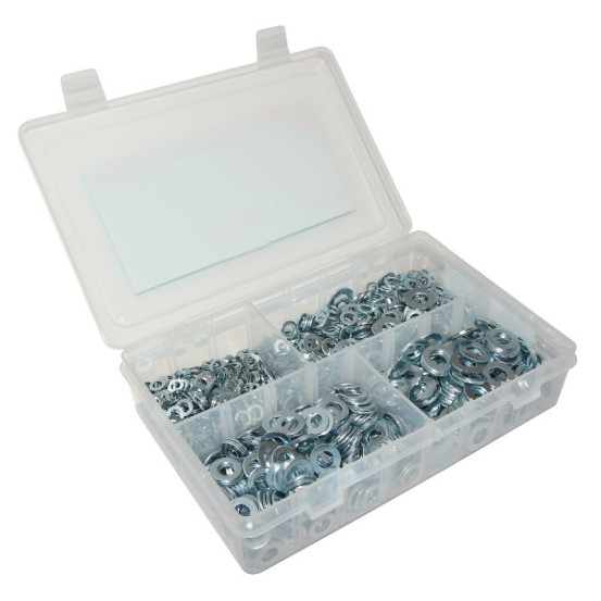 Coffret de 1550 rondelles plates acier diam 5 / 6 / 8 / 10mm