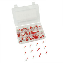 Coffret de 165 cosses électriques pré-isolées universelles rouges (assortiment)