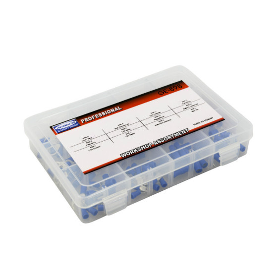 Coffret de 165 cosses électriques pré-isolées universelles bleues (assortiment)