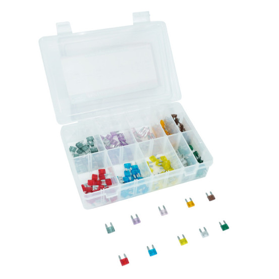 Coffret de 200 fusibles plat enfichable miniature 2 à 30A