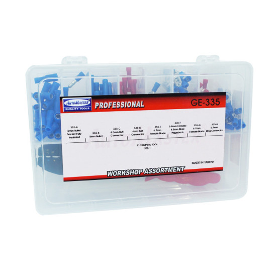 Coffret de 200 cosses électriques avec pince (assortiment)