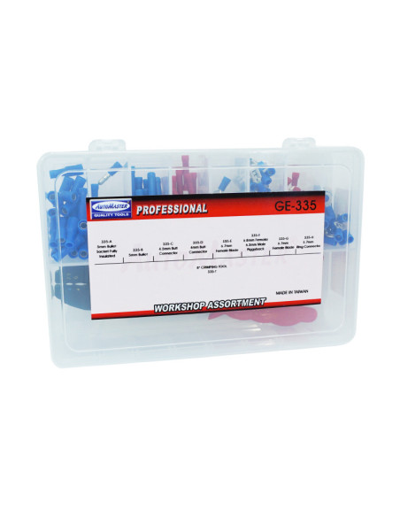 Coffret de 200 cosses électriques avec pince (assortiment)