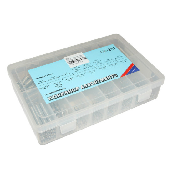 Coffret de 200 ressorts expansion / compression 11 et 9 tailles (assortiment)