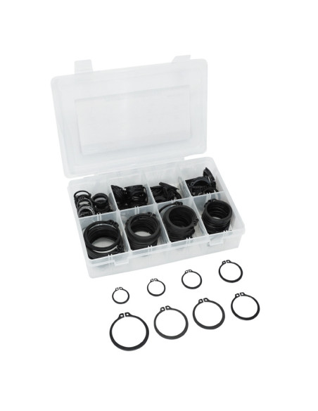 Coffret de 250 circlips extérieur 8 tailles de 20 à 45mm