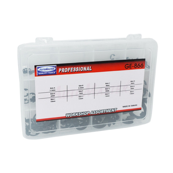 Coffret de 365 circlips 9 tailles de 2,3 à 19mm