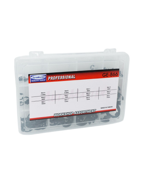 Coffret de 365 circlips 9 tailles de 2,3 à 19mm