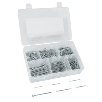 Coffret de 555 goupilles fendues (6 tailles)