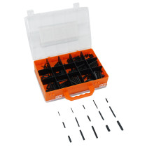 Coffret de 600 goupilles type mecanindus 15 tailles (diam de 2 X 20 mm à 8 X 40 mm)