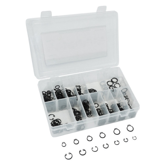 Coffret de 625 circlips exterieur / interieur diam de 8 à 15mm