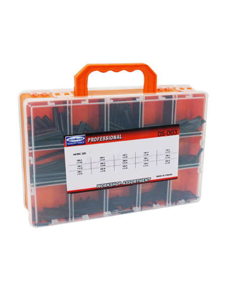 Coffret de 600 goupilles type mecanindus 15 tailles (diam de 2 X 20 mm à 8 X 40 mm)
