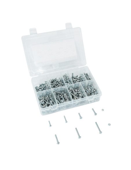 Coffret de 700 vis à metaux + écrou (assortiment)