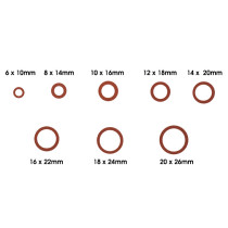 Coffret de 800 joints fibre 8 tailles 6 à 20mm (assortiment) 2