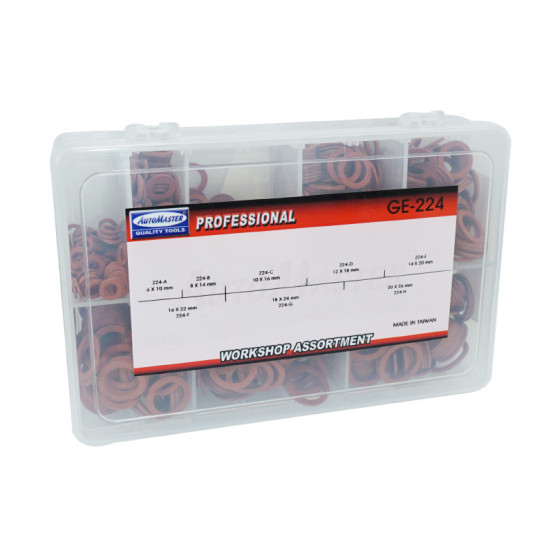 Coffret de 800 joints fibre 8 tailles 6 à 20mm (assortiment)