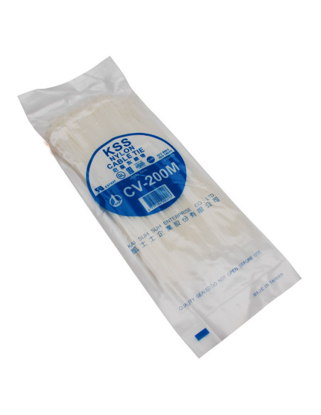 Colliers de serrage nylon type rilsan 2,5x200mm transparent (vendu par 100)