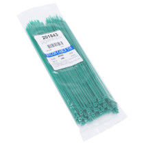 Colliers de serrage nylon type rilsan 2,5x200mm vert (vendu par 100)