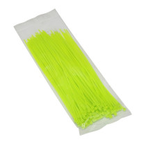 Colliers de serrage nylon type rilsan 2,5x200mm vert fluo (vendu par 100)