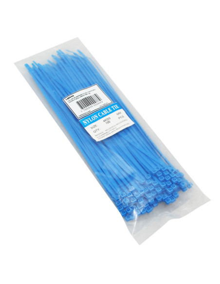 Colliers de serrage nylon type rilsan 3,6x250mm bleu (vendu par 100)