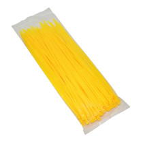 Colliers de serrage nylon type rilsan 3,6x250mm jaune fluo (vendu par 100)