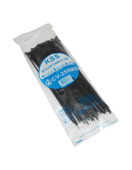Colliers de serrage nylon type rilsan 3,6x250mm Noir (vendu par 100)