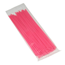 Colliers de serrage nylon type rilsan 3,6x250mm rose fluo (vendu par 100)