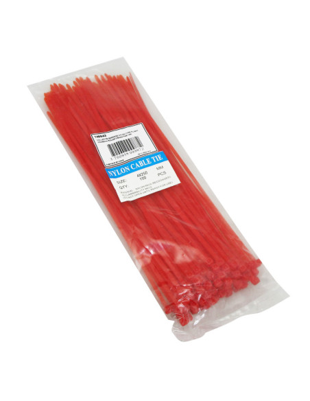 Colliers de serrage nylon type rilsan 3,6x250mm rouge (vendu par 100)