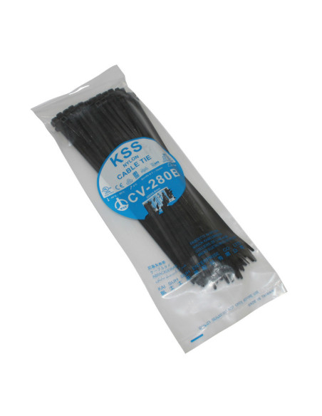 Colliers de serrage nylon type rilsan 4,8x280mm Noir (vendu par 100)