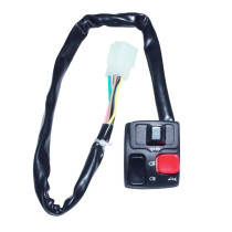 Commodo / commutateur Derbi 50 Senda DRD / Gilera 50 RCR / SMT / Rieju 50 MRT gauche Noir