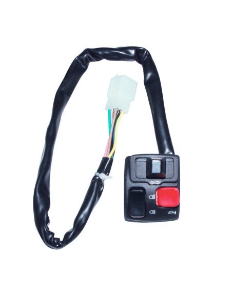 Commodo / commutateur Derbi 50 Senda DRD / Gilera 50 RCR / SMT / Rieju 50 MRT gauche Noir