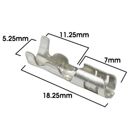 Cosses électriques avec isolant cylindrique femelle 3 / 5 (sachet de 25 pieces)