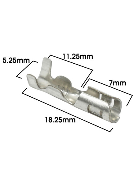 Cosses électriques avec isolant cylindrique femelle 3 / 5 (sachet de 25 pieces)