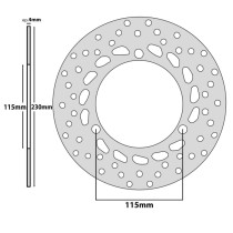 Disque de frein avant Yamaha 125 N-Max après 2015 (ext 230mm / int 115mm / 3 trous) 2