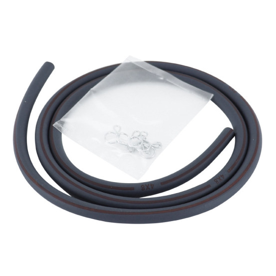 Durite essence HQ diam 4mm long 1m Noir haute qualité (avec 5 clips)
