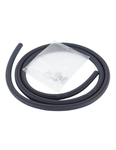 Durite essence HQ diam 4mm long 1m Noir haute qualité (avec 5 clips)
