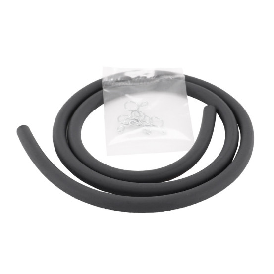 Durite essence HQ diam 5mm long 1m Noir haute qualité (avec 5 clips)