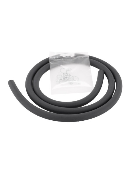 Durite essence HQ diam 5mm long 1m Noir haute qualité (avec 5 clips)