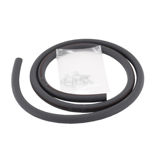 Durite essence HQ diam 6mm long 1m Noir haute qualité (avec 5 clips)