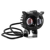 Feu additionnel LED orientable double optique diam ext 67mm alu Noir