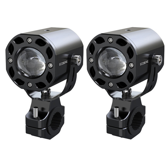 Feux additionnels universel ecobene kd168 LED orientable 12V 50w alu CNC Noir (telecommande sans fil incluse)