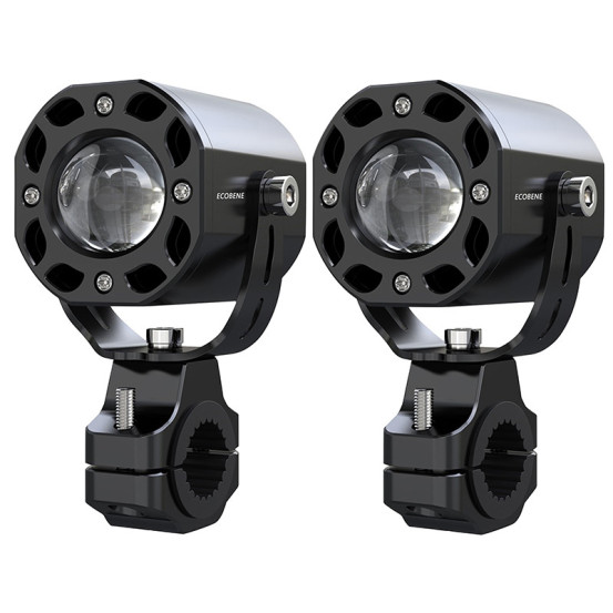 Feux additionnels universel ecobene kd168 LED orientable 12V 50w alu CNC Noir (telecommande sans fil incluse)