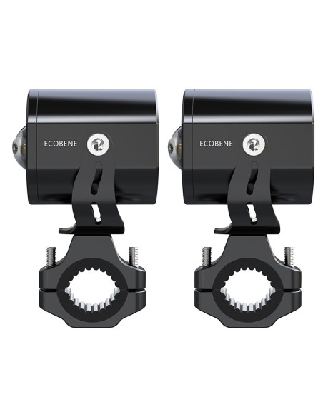 Feux additionnels universel ecobene kd168 LED orientable 12V 50w alu CNC Noir (telecommande sans fil incluse)