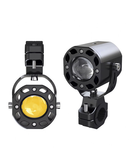 Feux additionnels universel ecobene kd168 LED orientable 12V 50w alu CNC Noir (telecommande sans fil incluse)