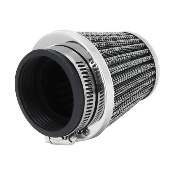 Filtre à air type K&N chrome fixation droite diam 48 mm carburateur PWK