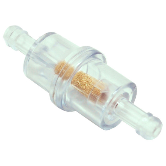 Filtre à essence cylindrique plastique transparent 6 mm