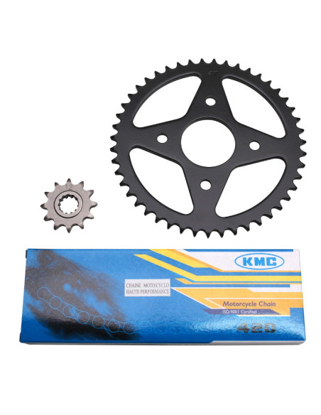 Kit chaîne MBK 50 X-Power / Yamaha 50 TZR 2000-2013 420 12x47 (alésage 54mm)