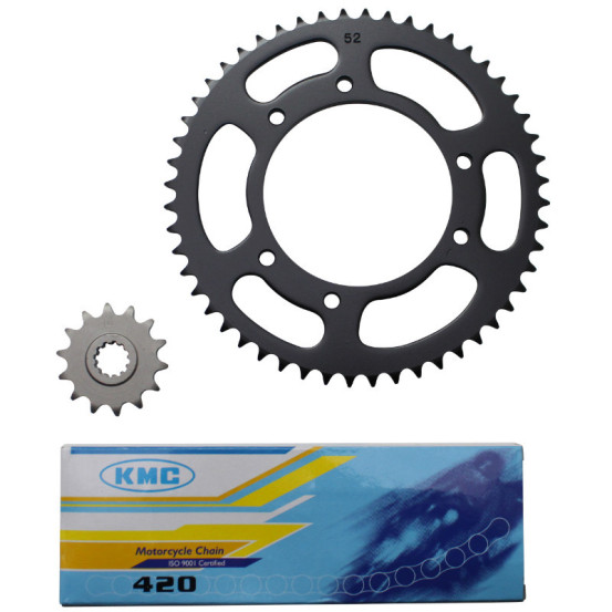 Kit chaîne Peugeot 50 XP6 2000-2003 420 14x52 (alésage 105mm)
