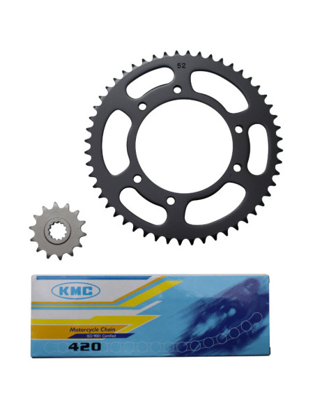 Kit chaîne Peugeot 50 XP6 2000-2003 420 14x52 (alésage 105mm)