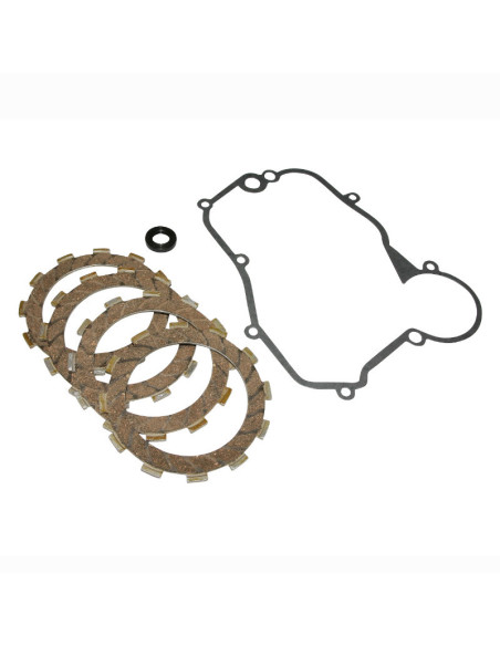 Kit complet disques d'embrayage Derbi 50 Senda E3 / GPR E3 / Gilera 50 SMT / RCR après 2006 (moteur Piaggio Euro 3)