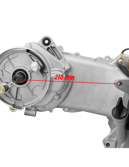 Moteur 50 Chinois 4T GY6 / 139QMB 10 pouces / Peugeot 50 V-Clic 4T / Baotian 50 BT49QT 4T / rex 50 RS 450 (longueur 400mm)