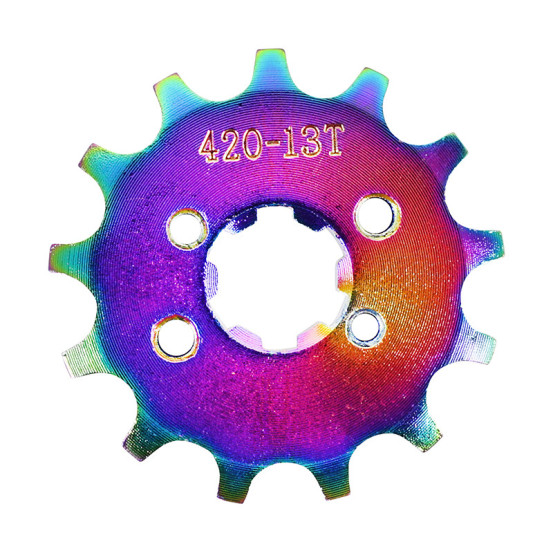 Pignon Derbi 50 Senda Euro 2 et 3 / GPR / Gilera 50 SMT / RCR pas 420 13 dents Néochrome